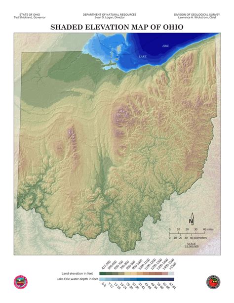 Elevation Map Of Ohio | Maps Of Ohio