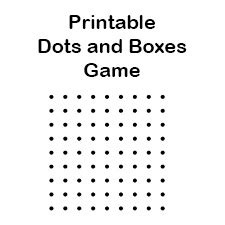 Free Printable Dots and Boxes Game Boards | Play the Dot Game