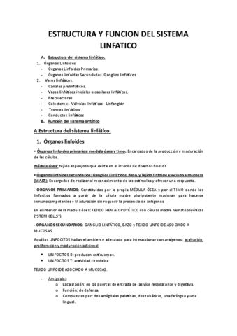 ESTRUCTURA Y FUNCION DEL SISTEMA LINFATICO Raquel 2 Pdf