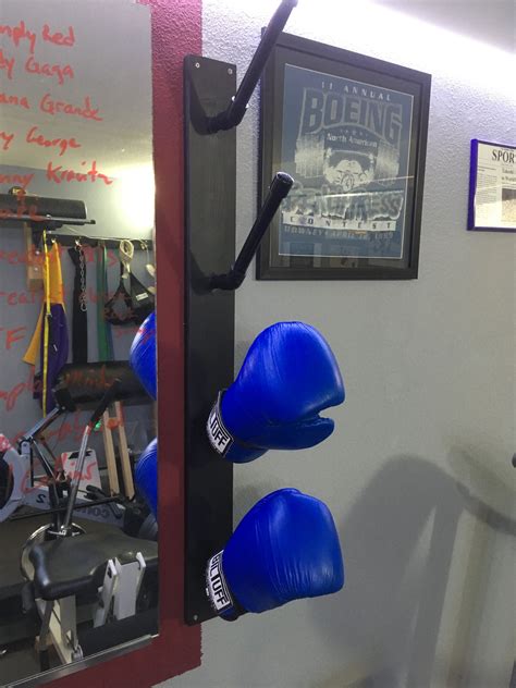 Diy Boxing Glove Rack Diy Home Gym Garage Gym Gym Room