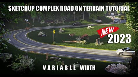 Sketchup Tips How To Conform A COMPLEX Road To A Terrain And Texture