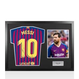 Framed Lionel Messi Signed Barcelona Shirt Number