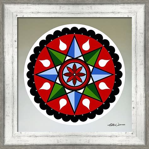 Pennsylvania Dutch Hex Design Amish Folk Art 7