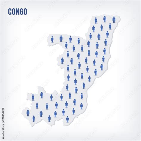 Vector people map of Congo. The concept of population. Stock Vector ...