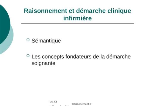 Ppt Ue Raisonnement Et D Marche Clinique D Delacroix D Bienvenu