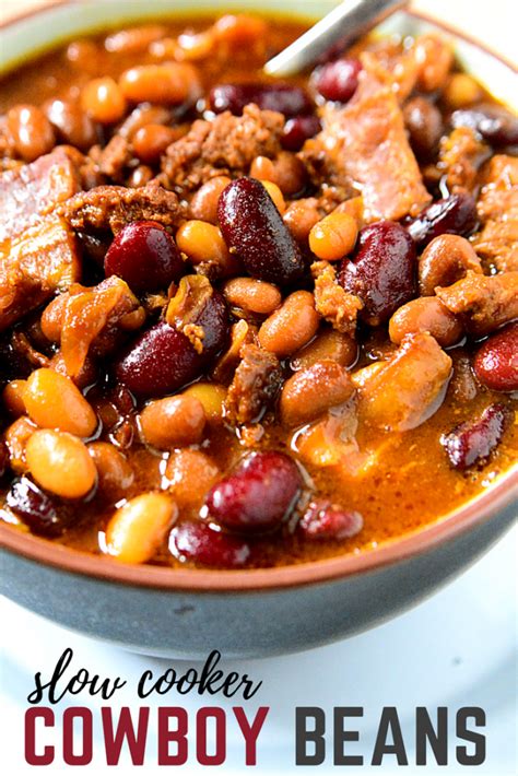 Ground Beef Bacon Onions And Three Varieties Of Beans This Crockpot