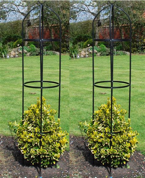 2 X Garden Obelisk 19m Metal Climbing Plant Rose Support Frame Outdoor Trellis 5013478110572 Ebay