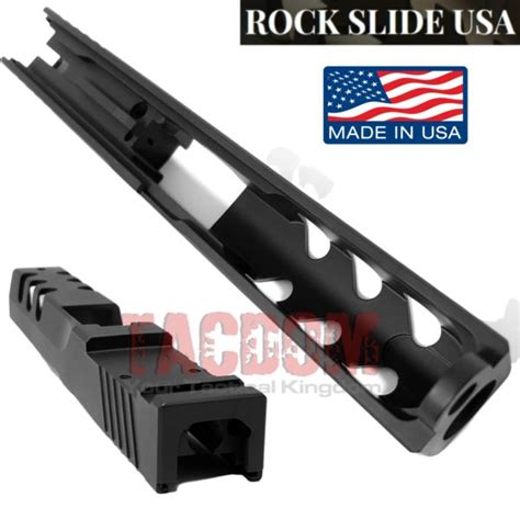 Rock Slide Usa Rs2 Rmr Cut Slide For Glock 19 Gen 3 Polymer 80 Pf940c Black Tacdom