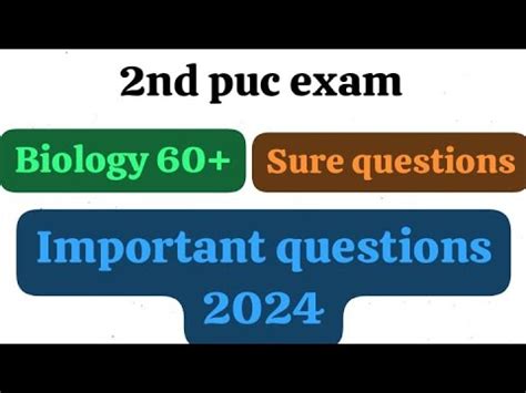 Nd Puc Biology Important Questions Ll Nd Puc Biology Passing And