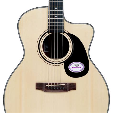 Saga SF600GCE Electro Acoustic Guitar Natural