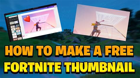 How To Make A FREE Fortnite Thumbnail Using Canva Canva Tutorial