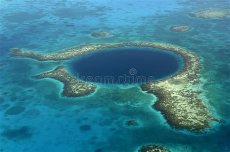 Blue Hole, Belize (aerial) stock image. Image of color - 758003