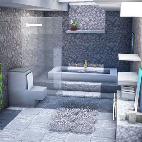 Minecraft Beautiful Modern Bathroom Minecraft Room Minecraft