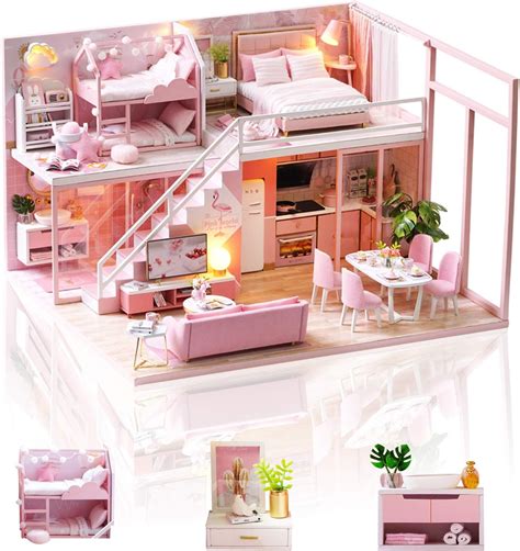 Cuteefun Diy Miniatur Puppenhaus Kit Zum Bau Miniatur Haus Mit Musik