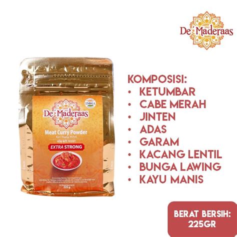 Jual De Maderaas Extra Strong Meat Curry Gram Shopee Indonesia