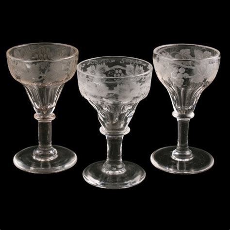 Eight Victorian Liqueur Glasses Antique Liqueur Glasses