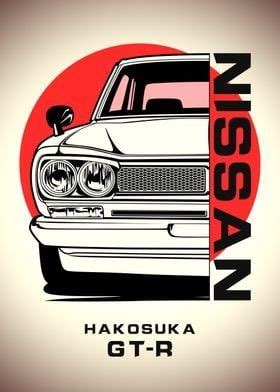 Nissan Skylin Gtr Poster Picture Metal Print Paint By Faissal