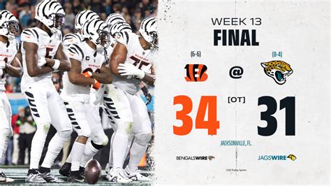 Jaguars vs. Bengals final score: Jacksonville loses 34-31 in overtime