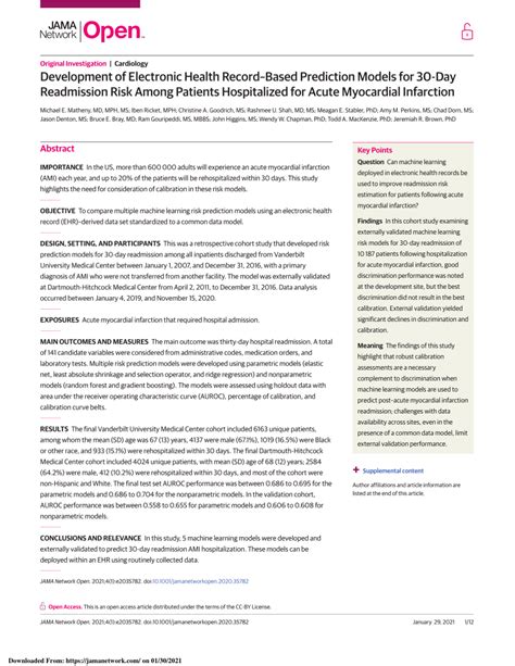 Pdf Development Of Electronic Health Recordbased Prediction Models