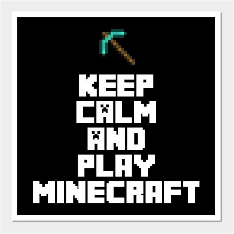 An Ipad Case With The Words Keep Calm And Play Minecraft In White On Black