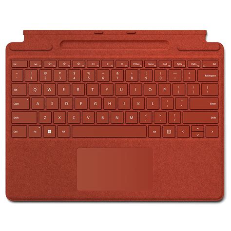 Microsoft Surface Pro Signature Keyboard - Poppy Red, Tablet Keyboards ...