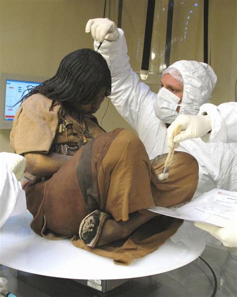 Preserved mummy of 500 year old Inca Ice Maiden একট ছয