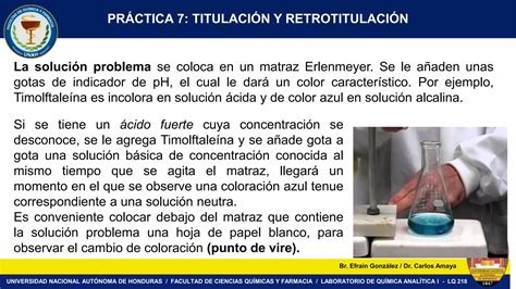 Lq Pr Ctica Titulaci N Y Retrotitulaci N De Soluciones Cido