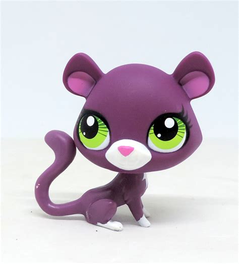 Littlest Pet Shop Lps 3295 Panther Cat Purple Wgreen Eyes Lps Ebay