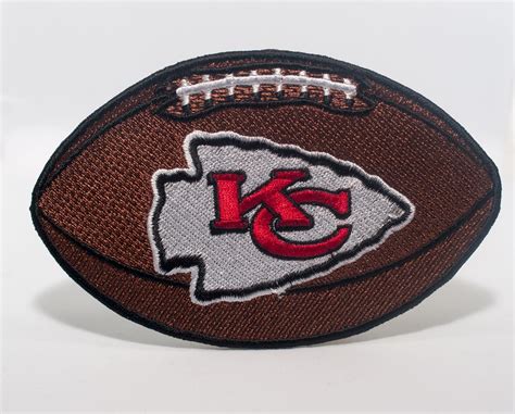 Embroidered Patch Kansas City Chiefs Ball Patch Iron On Sew Etsy