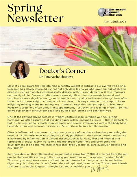 Spring Newsletter Advance Medicine