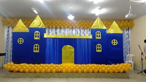 Castelo para decoração Decoração de formatura infantil Ornamentação