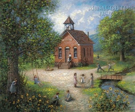 Old Schoolhouse 11x14 Oe Litho Print Mcnaughton Fine Art