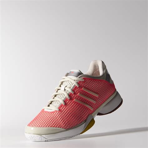 Adidas Womens Stella Mccartney Barricade 8 Tennis Shoes Pink White