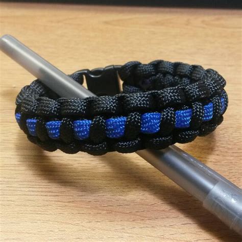 Thin Blue Line Police 550 Paracord Bracelet By TacticalSupplyPlus