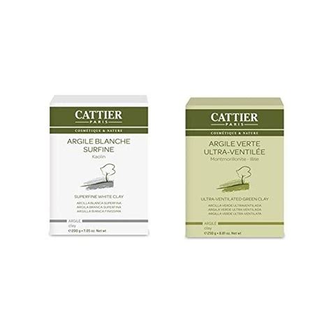 Cattier Vrac Argile Blanche Surfine 200 G Vrac Argile Verte Ultra