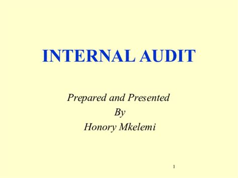 Ppt Auditing Internal Audit Presentation