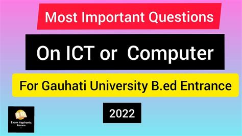 Most Important Ict Or Computer Related Question Answer For Gauhati