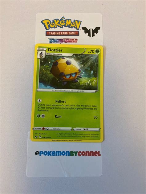 Pokemon Card Sword And Shield Base Set Dottler No 18 Etsy