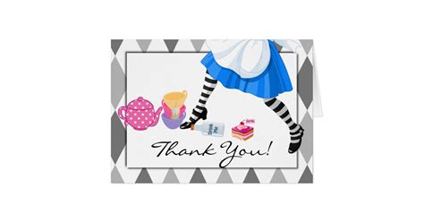 Alice In Wonderland Thank You Card Zazzle