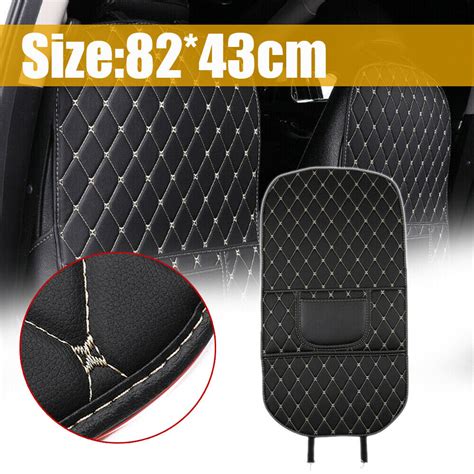 Car Seat Back Anti Kick Pad Mat PU Leather Protector Cover Auto