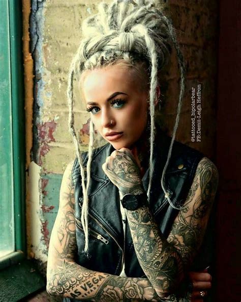 Įnspįratįonal ♤ Dreadlocks Girl Blonde Dreads Inked Babes Inked