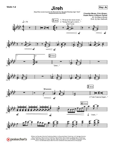 Jireh Sing It Now Satb Violin Sheet Music Pdf Maverick City Music