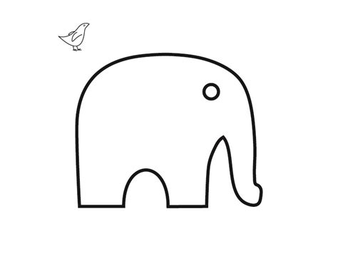 Simple Elephant Outline