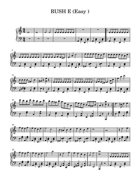 Rush E Sheet Music Boss Rush E Easy Pdf