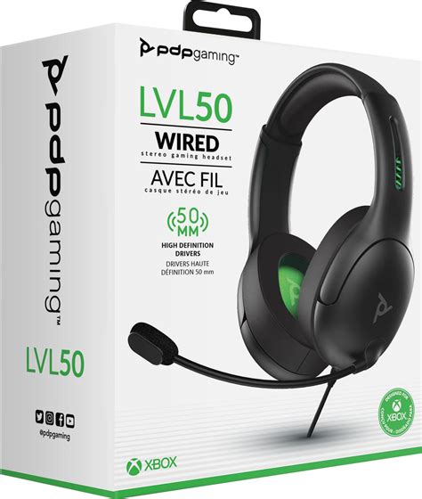 Best Buy Pdp Lvl50 Wired Stereo Gaming Headset For Xbox Black Black 048 124 Na Bk