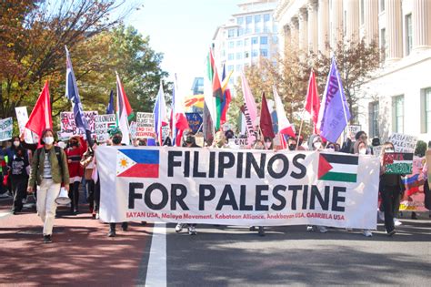 Fil-Ams join largest pro-Palestine rally in US history - Kodao Productions