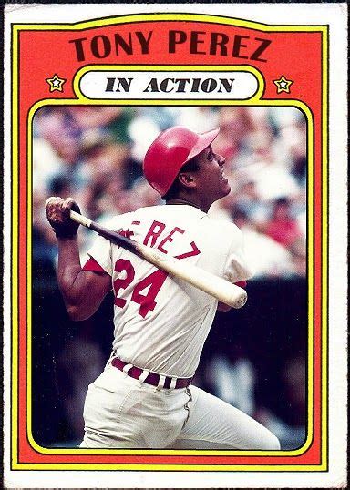 Topps Tony Perez In Action Card Cincinnati Reds Baseball