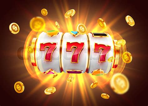 golden slot machine wins  jackpot  big win concept casino