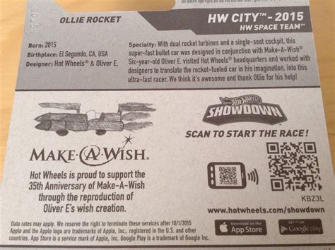 JULIAN S HOT WHEELS BLOG Ollie Rocket Make A Wish New For