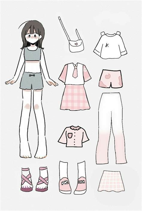 The Paper Doll Is Wearing Clothes And Shoes